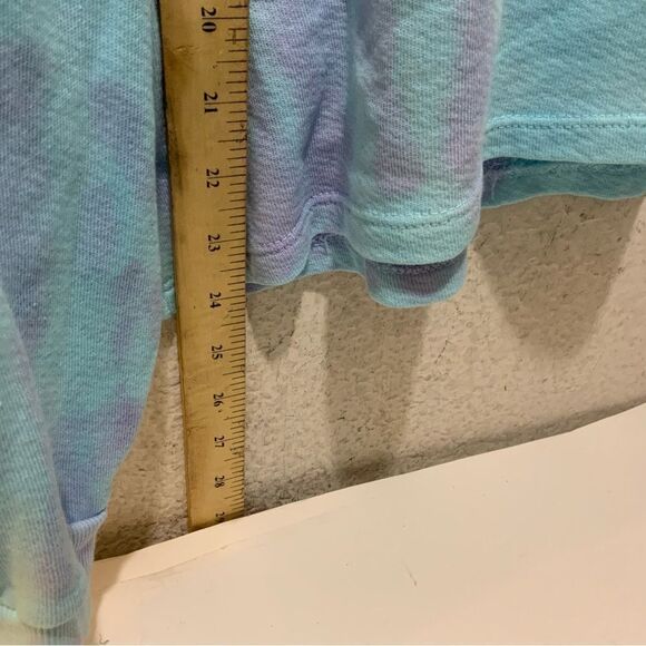Electric & Rose Oversized High Low Sweatshirt Tie Dye Blue  Small - Picture 11 of 11
